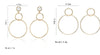 Simple fashion gold color Silver plated geometric big round earrings