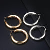 Simple fashion gold color Silver plated geometric big round earrings