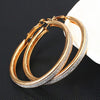 Simple fashion gold color Silver plated geometric big round earrings