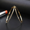 Simple fashion gold color Silver plated geometric big round earrings