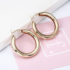 Simple fashion gold color Silver plated geometric big round earrings