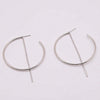 Simple fashion gold color Silver plated geometric big round earrings