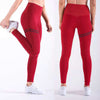 Women Workout Polyester V-Waist Slim Leggings